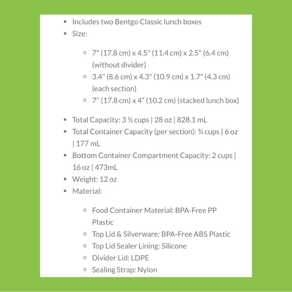 BENTGO Classic All-In-One Stackable Lunch Box ~ Brand New In Package! - Picture 15 of 16